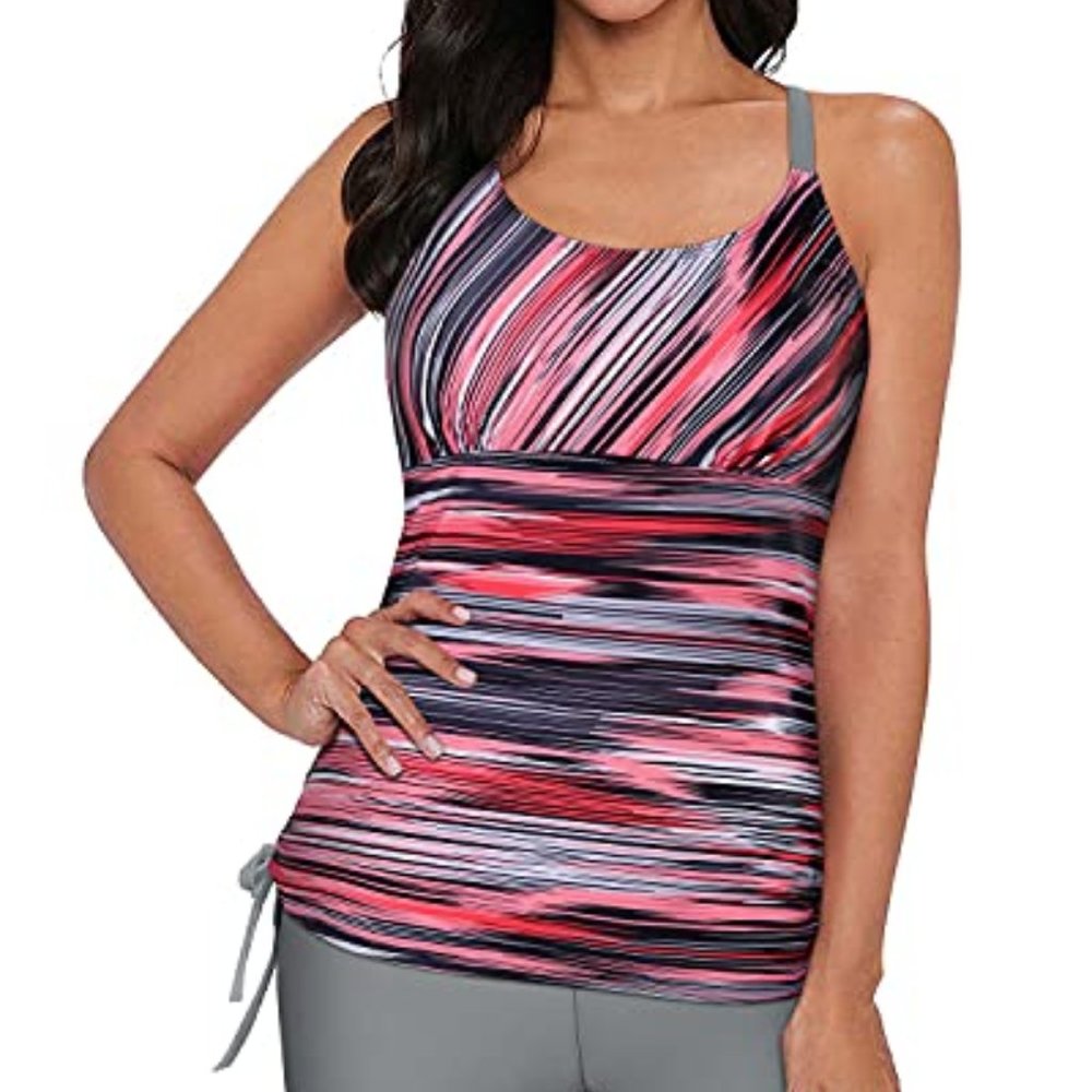 Yonique Strappy Tankini Swimsuits for Women with Shorts Size XL